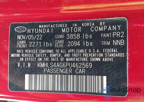 2023 Hyundai Elantra Sel from USA, damaged, VIN KMHLS4AG6PU462569